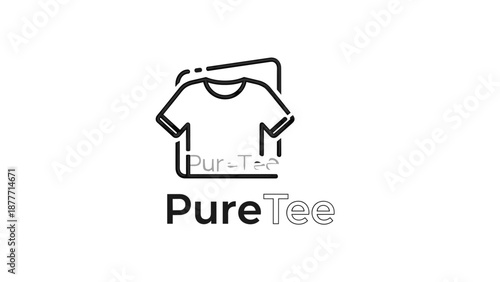Pure Tee Logo Design with T Shirt.
