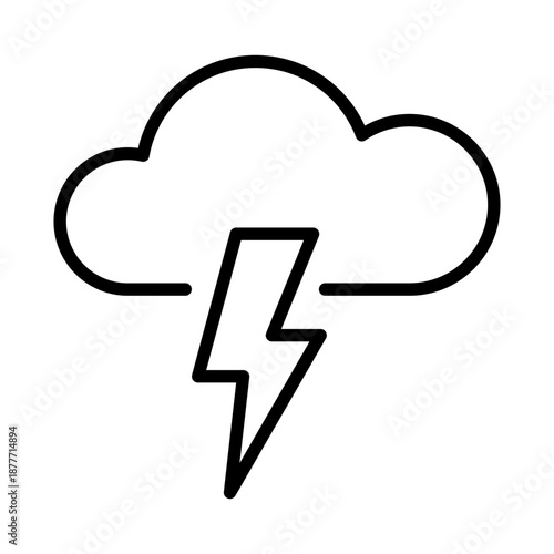 Cloud and lightning icon