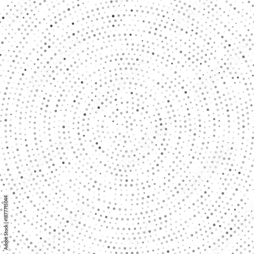 Abstract gray dotted circle background. Vector illustration