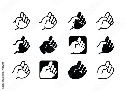 Baby Hands Icons. baby hands grasping. Icon set. Set Logo of baby hands grasping: newborn palm outline. harmonious logo variations of the same emblematic