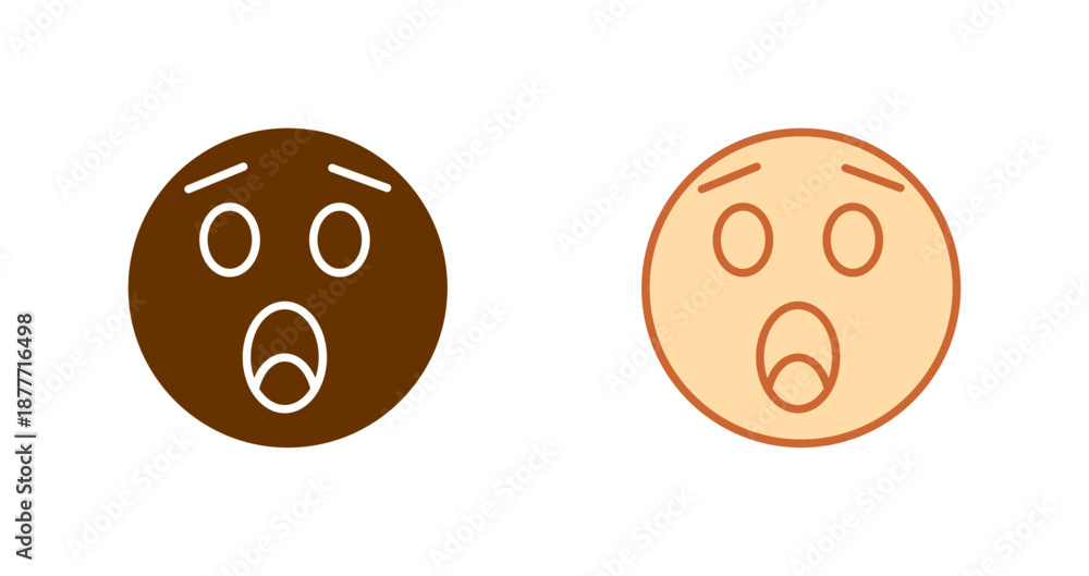 Obraz premium Astonished Face Icon Design