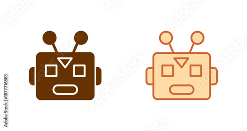 Robot Face Icon Design