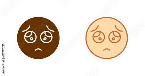 Pleading Face Icon Design