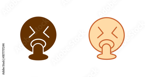 Face Vomiting Icon Design