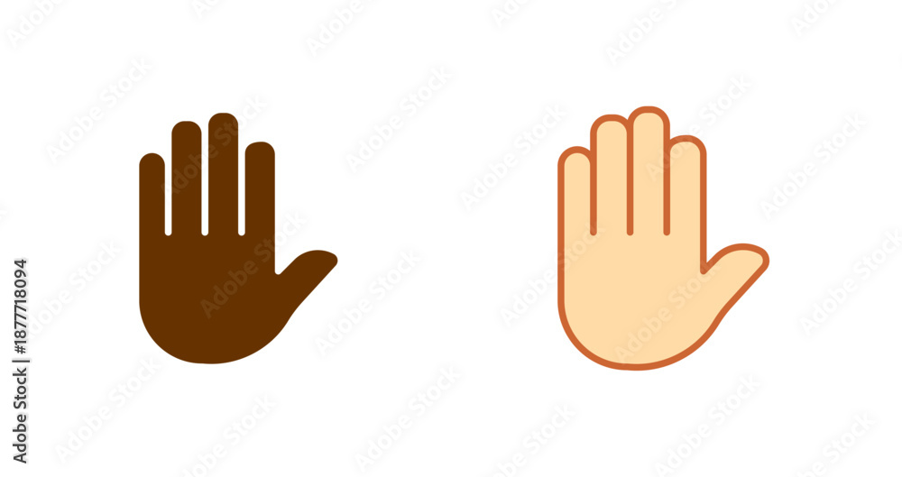 Fototapeta premium Raising Hands Icon Design
