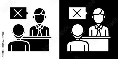 Discussion  Icon Set White Style Collection