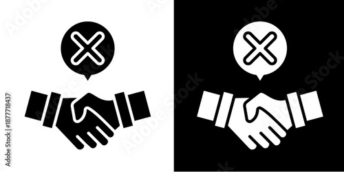 Say No  Icon Set White Style Collection