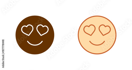 Smiling Face with Hearts Icon Design