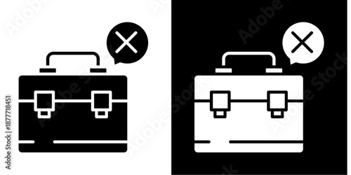 Briefcase  Icon Set White Style Collection