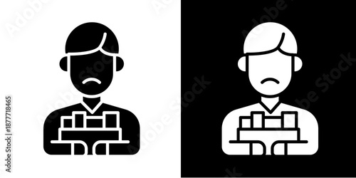 Dismissed  Icon Set White Style Collection