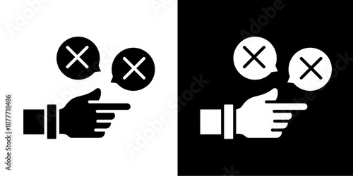 Dislike  Icon Set White Style Collection