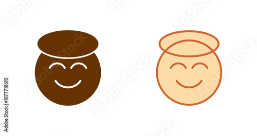 Smiling Face with Halo Icon Design