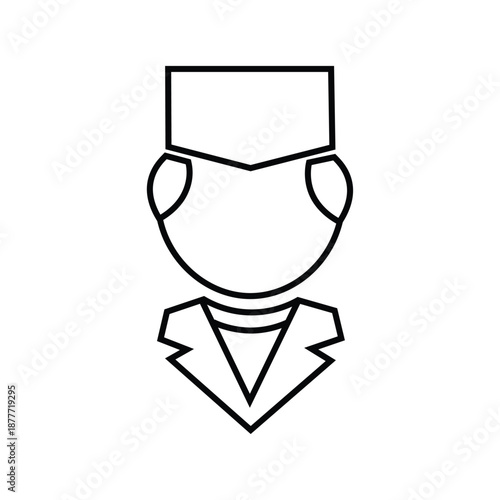 Air hostes male icon 