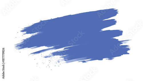 Blue paint brush strokes abstract background. Brush strokes art. Ble brush stroke on white background.