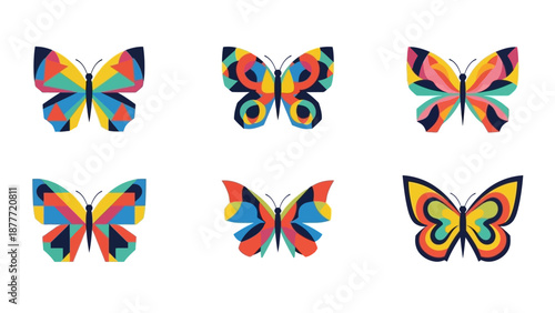 Wallpaper Mural Geometric Butterfly Collection Torontodigital.ca