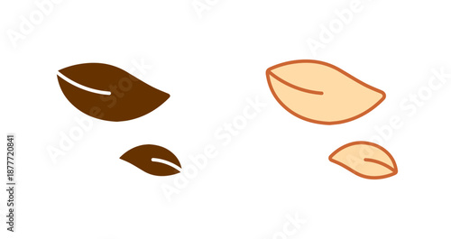 Leaf Fluttering in Wind Icon Design