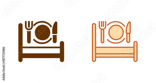 Breakfast in Bed Icon Design