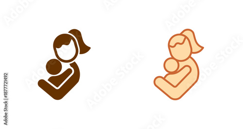 Mother and Child Icon Design