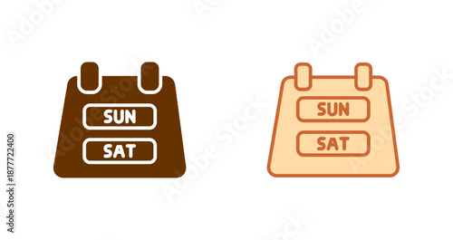 Weekend Getaway Icon Design