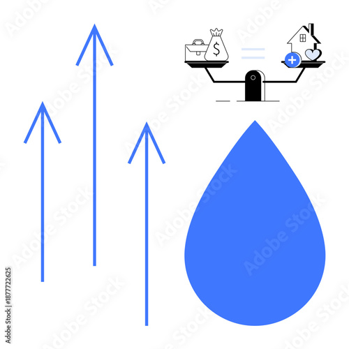 Cost management. Cost management highlighting financial decisions, household priorities, and health resources. Cost management for economics, finance, sustainability, and development trends
