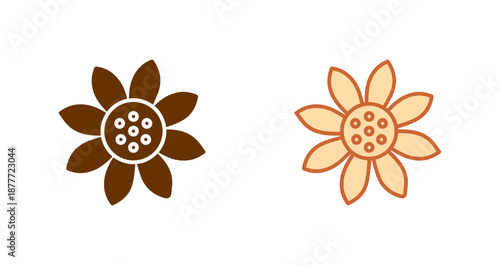 Sunflower Symbol Icon Design
