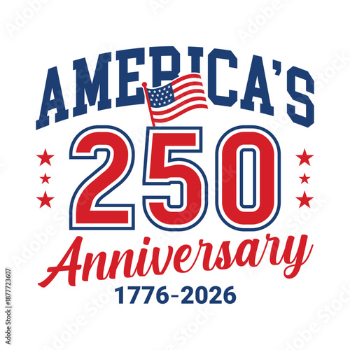 US 250th Anniversary Handwritten Independence Day Lettering, USA 250th Patriotic Handwritten July 4 Celebration Handwritten Text Design