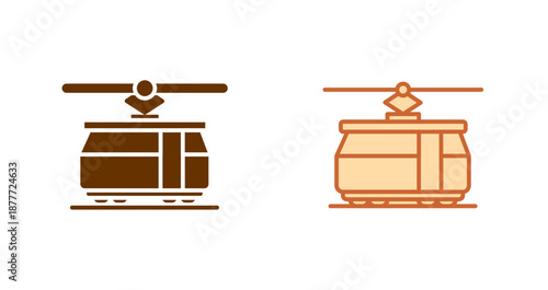 Tram Car Icon Design