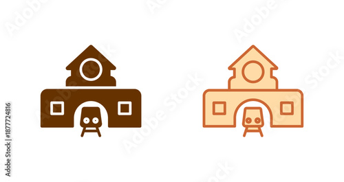 Train Station Icon Design