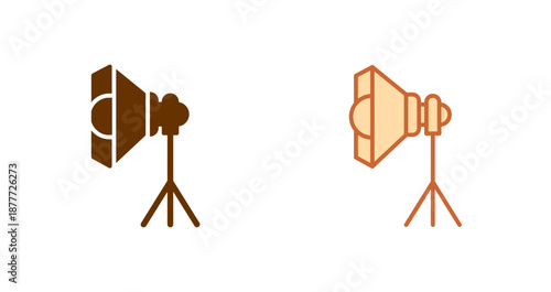 Photography Studio Lights Icon Design