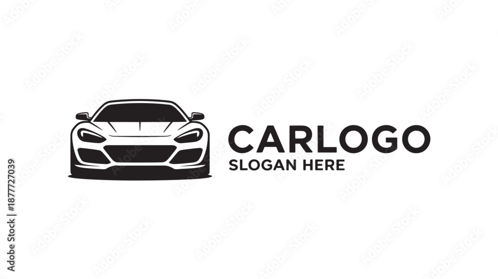 Obraz premium Vector Illustration Of Modern Sports Car Logo With Slogan For Automotive Brand Identity On Transparent Background