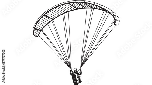 Paragliding Adventure Vector Illustration For Travel And Sports Concept On Transparent Background