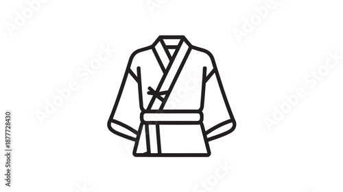 Vector Illustration Of Traditional Japanese Kimono For Cultural Fashion And Design Concept On Transparent Background