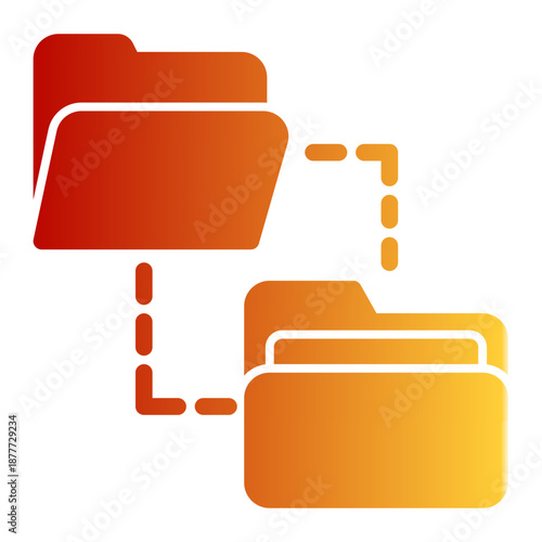 Networking File Folder Storage Icon from Network and Database Icon Collection (Glyph Gradient style)