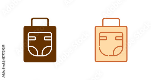 Diaper Bag Icon Design