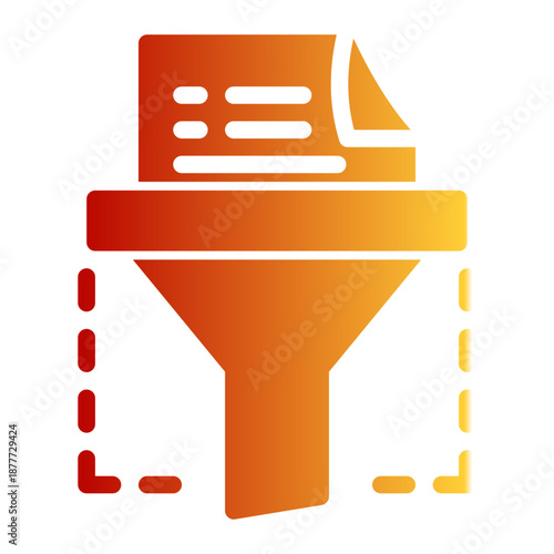 Channel Segment Convert Filter Icon from Network and Database Icon Collection (Glyph Gradient style)