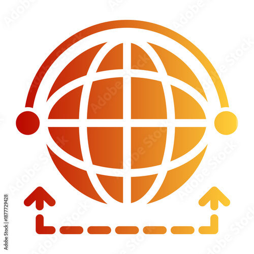 Access Transmit Browse Connectivity Icon from Network and Database Icon Collection (Glyph Gradient style)