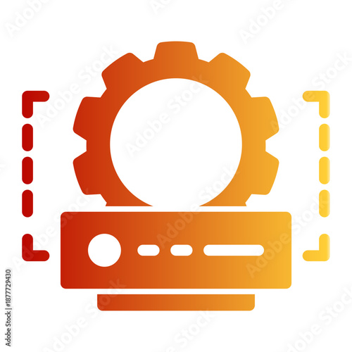 Repair Schedule Maintenance Administration Icon from Network and Database Icon Collection (Glyph Gradient style)