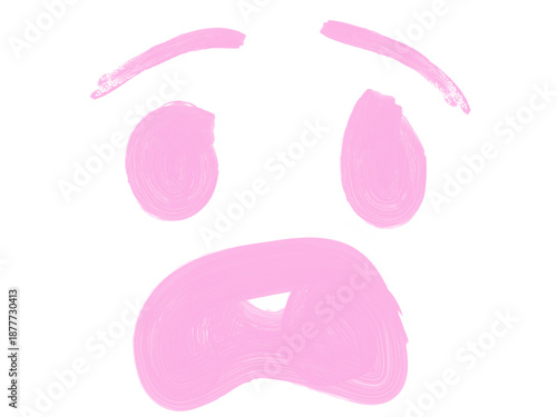 Colorful crayon emoji faces in doodle style. Hand drawn cartoon emoticons with different moods and feelings.