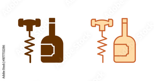 Wine Corkscrew Icon Design