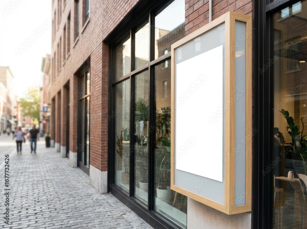 custom made wallpaper toronto digitalEmpty outdoor advertising display board on building facade