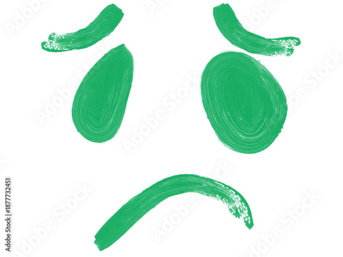 Colorful crayon emoji faces in doodle style. Hand drawn cartoon emoticons with different moods and feelings.