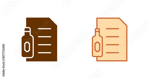 Wine Tasting Notes Icon Design