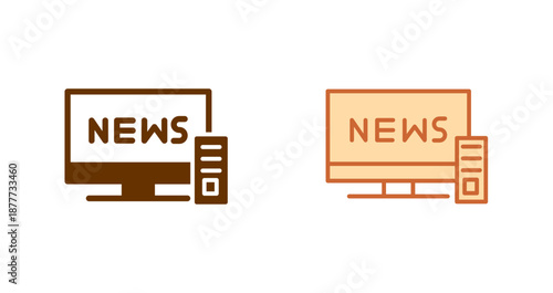 TV News Icon Design