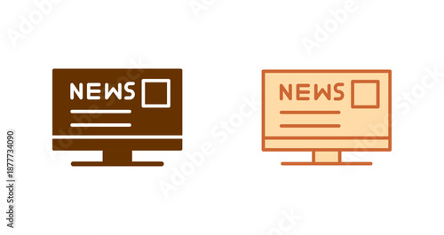 Social Media News Icon Design