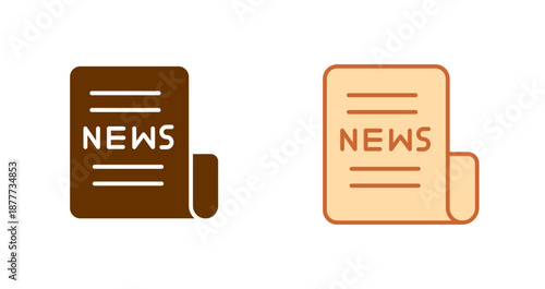 Newspaper Front Page Icon Design