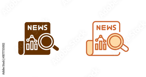 News Analysis Icon Design