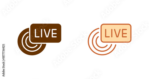Live Broadcast Icon Design