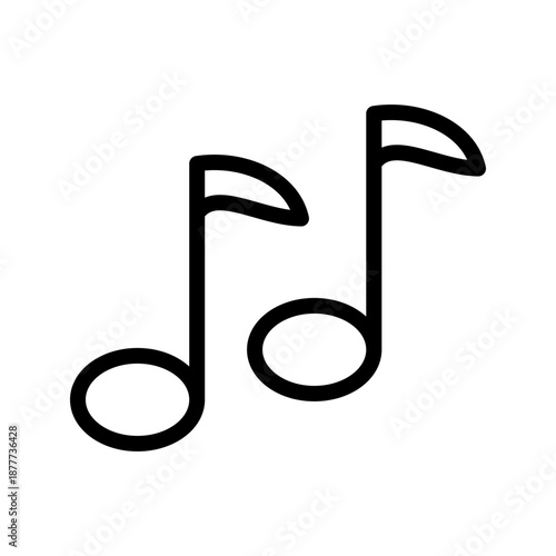 Creative musical note icon set for music apps, audio projects, sound design, and entertainment UI design