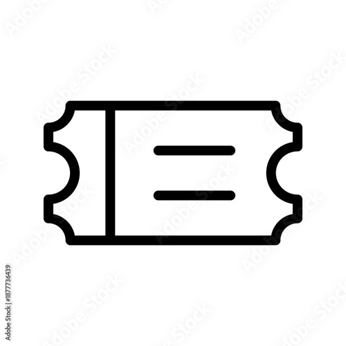 Modern ticket icon set for events, cinema, concerts, booking systems and digital UI design