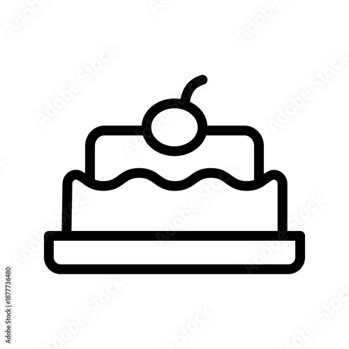 Delicious cake icon set for bakery, desserts, celebrations, and food UI design